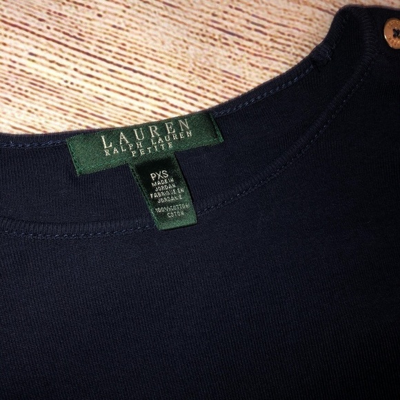 Ralph Lauren Navy Half Sleeve Top - Picture 4 of 9